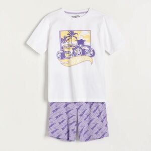 Hot Wheels Mattel 2pcs Boys Kids Toddler Cotton Set T-shirt Shorts Licensed NWT